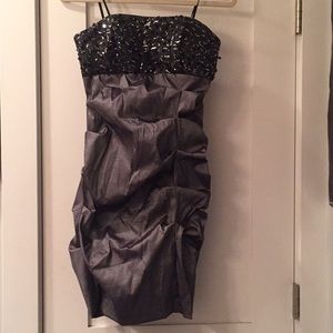 Midi silver/grey homecoming dress